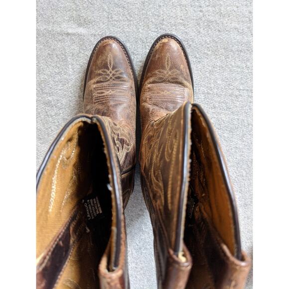 Laredo Maddie Cowboy Boots Womens Size 7M Tan Distressed Round Toe 51112 - Picture 5 of 7